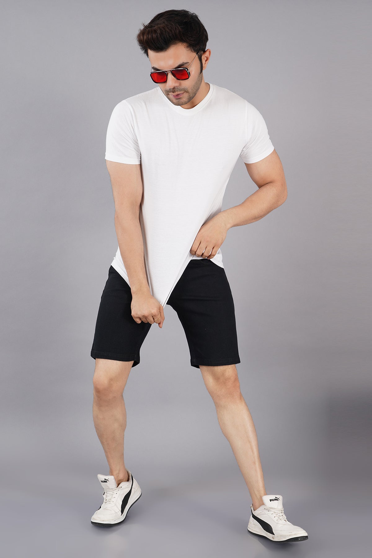 Men Basic Denim Shorts